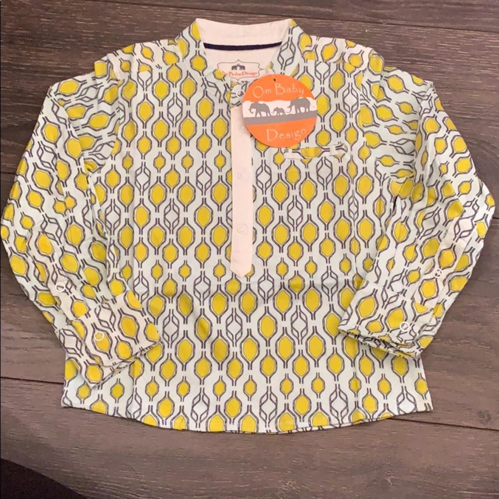 Yellow pattern shirt